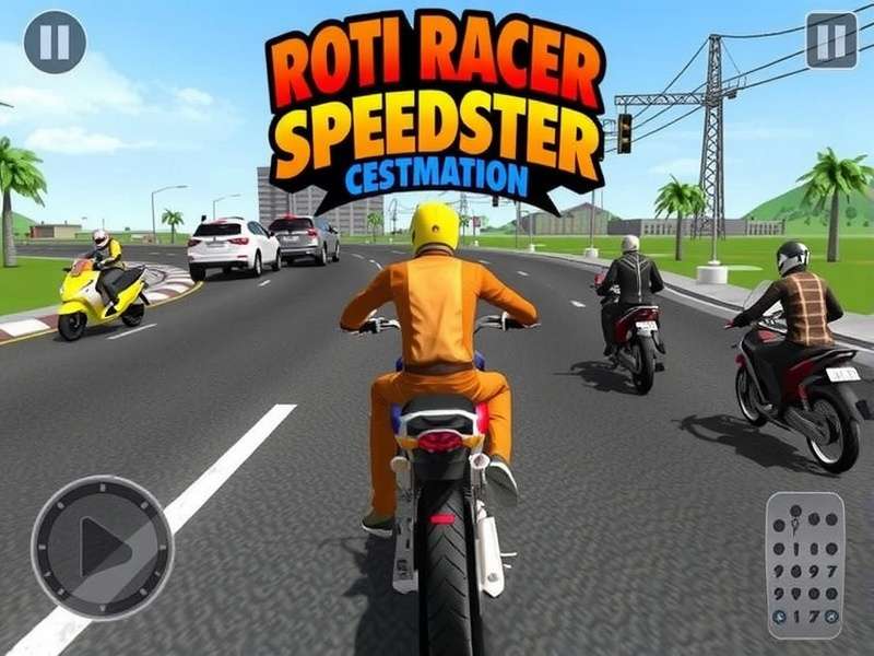Roti Racer Speedster gameplay screenshot showing Indian street racing